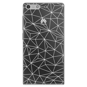 Plastové puzdro iSaprio - Abstract Triangles 03 - white - Huawei Ascend P7 Mini vyobraziť