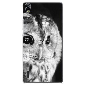 Plastové puzdro iSaprio - BW Owl - Huawei Ascend P7 vyobraziť