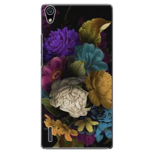 Plastové puzdro iSaprio - Dark Flowers - Huawei Ascend P7 vyobraziť