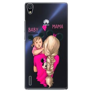 Plastové puzdro iSaprio - Mama Mouse Blond and Girl - Huawei Ascend P7 vyobraziť
