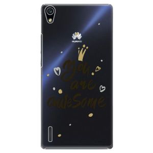 Plastové puzdro iSaprio - You Are Awesome - black - Huawei Ascend P7 vyobraziť