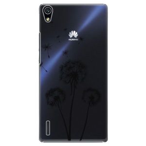 Plastové puzdro iSaprio - Three Dandelions - black - Huawei Ascend P7 vyobraziť