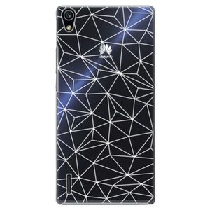 Plastové puzdro iSaprio - Abstract Triangles 03 - white - Huawei Ascend P7 vyobraziť