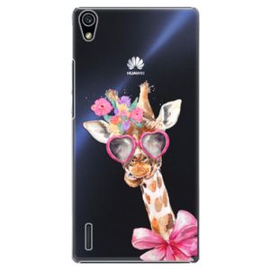 Plastové puzdro iSaprio - Lady Giraffe - Huawei Ascend P7 vyobraziť