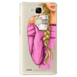 Plastové puzdro iSaprio - My Coffe and Blond Girl - Huawei Ascend Mate7 vyobraziť