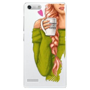Plastové puzdro iSaprio - My Coffe and Redhead Girl - Huawei Ascend G6 vyobraziť