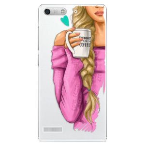 Plastové puzdro iSaprio - My Coffe and Blond Girl - Huawei Ascend G6 vyobraziť
