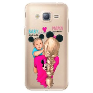 Plastové puzdro iSaprio - Mama Mouse Blonde and Boy - Samsung Galaxy J3 2016 vyobraziť