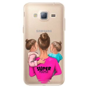 Plastové puzdro iSaprio - Super Mama - Two Girls - Samsung Galaxy J3 2016 vyobraziť
