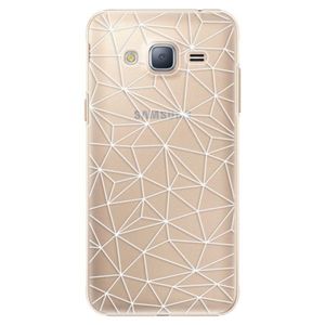 Plastové puzdro iSaprio - Abstract Triangles 03 - white - Samsung Galaxy J3 2016 vyobraziť