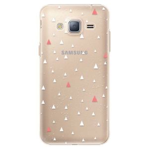Plastové puzdro iSaprio - Abstract Triangles 02 - white - Samsung Galaxy J3 2016 vyobraziť