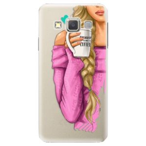 Plastové puzdro iSaprio - My Coffe and Blond Girl - Samsung Galaxy A7 vyobraziť