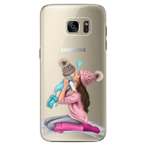 Plastové puzdro iSaprio - Kissing Mom - Brunette and Boy - Samsung Galaxy S7 Edge vyobraziť