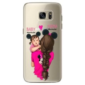 Plastové puzdro iSaprio - Mama Mouse Brunette and Girl - Samsung Galaxy S7 Edge vyobraziť