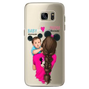 Plastové puzdro iSaprio - Mama Mouse Brunette and Boy - Samsung Galaxy S7 Edge vyobraziť