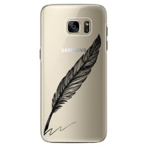 Plastové puzdro iSaprio - Writing By Feather - black - Samsung Galaxy S7 Edge vyobraziť