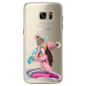Plastové puzdro iSaprio - Kissing Mom - Brunette and Boy - Samsung Galaxy S7 vyobraziť