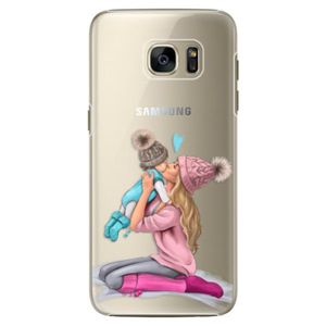 Plastové puzdro iSaprio - Kissing Mom - Blond and Boy - Samsung Galaxy S7 vyobraziť