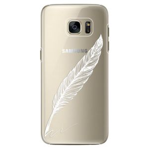 Plastové puzdro iSaprio - Writing By Feather - white - Samsung Galaxy S7 vyobraziť