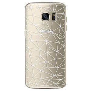 Plastové puzdro iSaprio - Abstract Triangles 03 - white - Samsung Galaxy S7 vyobraziť