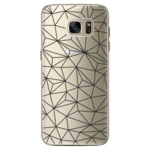 Plastové puzdro iSaprio - Abstract Triangles 03 - black - Samsung Galaxy S7 vyobraziť