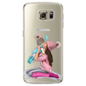 Plastové puzdro iSaprio - Kissing Mom - Brunette and Boy - Samsung Galaxy S6 Edge Plus vyobraziť