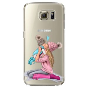 Plastové puzdro iSaprio - Kissing Mom - Blond and Boy - Samsung Galaxy S6 Edge Plus vyobraziť