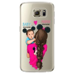 Plastové puzdro iSaprio - Mama Mouse Brunette and Boy - Samsung Galaxy S6 Edge Plus vyobraziť