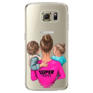 Plastové puzdro iSaprio - Super Mama - Boy and Girl - Samsung Galaxy S6 Edge Plus vyobraziť