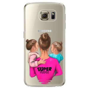 Plastové puzdro iSaprio - Super Mama - Two Girls - Samsung Galaxy S6 Edge Plus vyobraziť