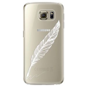 Plastové puzdro iSaprio - Writing By Feather - white - Samsung Galaxy S6 Edge Plus vyobraziť