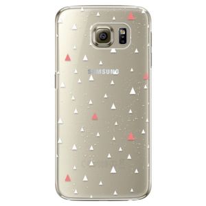 Plastové puzdro iSaprio - Abstract Triangles 02 - white - Samsung Galaxy S6 Edge Plus vyobraziť