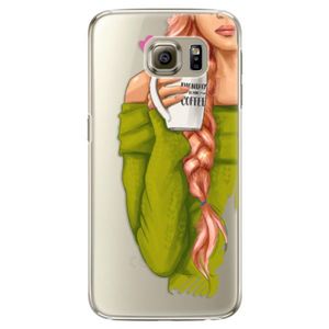 Plastové puzdro iSaprio - My Coffe and Redhead Girl - Samsung Galaxy S6 Edge vyobraziť
