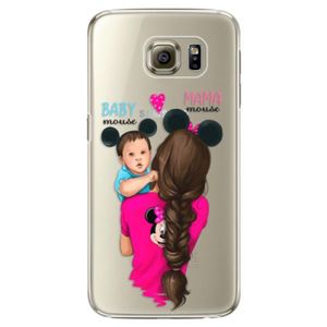 Plastové puzdro iSaprio - Mama Mouse Brunette and Boy - Samsung Galaxy S6 Edge vyobraziť