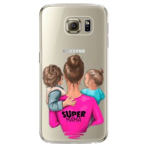 Plastové puzdro iSaprio - Super Mama - Boy and Girl - Samsung Galaxy S6 Edge vyobraziť