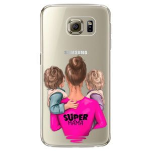Plastové puzdro iSaprio - Super Mama - Two Boys - Samsung Galaxy S6 Edge vyobraziť