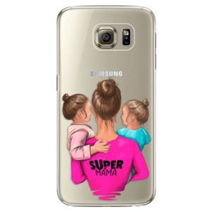 Plastové puzdro iSaprio - Super Mama - Two Girls - Samsung Galaxy S6 Edge vyobraziť