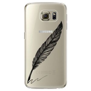 Plastové puzdro iSaprio - Writing By Feather - black - Samsung Galaxy S6 Edge vyobraziť