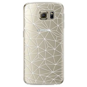 Plastové puzdro iSaprio - Abstract Triangles 03 - white - Samsung Galaxy S6 Edge vyobraziť