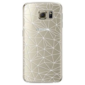 Plastové puzdro iSaprio - Abstract Triangles 03 - white - Samsung Galaxy S6 vyobraziť