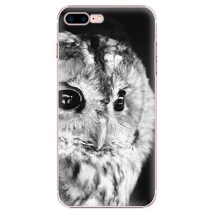 Plastové puzdro iSaprio - BW Owl - iPhone 7 Plus vyobraziť