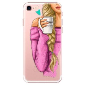Plastové puzdro iSaprio - My Coffe and Blond Girl - iPhone 7 vyobraziť