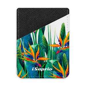 Pouzdro na kreditní karty iSaprio - Exotic Flower - tmavá nalepovací kapsa vyobraziť