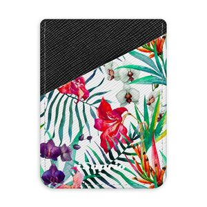 Pouzdro na kreditní karty iSaprio - Flower Pattern 03 - tmavá nalepovací kapsa vyobraziť