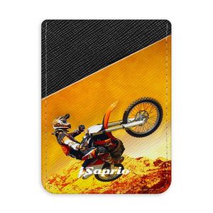 Pouzdro na kreditní karty iSaprio - Motocross - tmavá nalepovací kapsa vyobraziť
