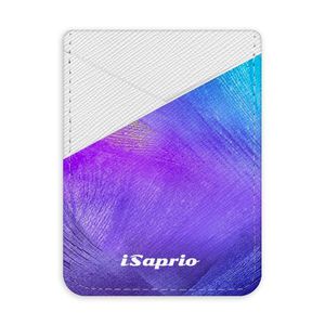 Pouzdro na kreditní karty iSaprio - Purple Feathers - světlá nalepovací kapsa vyobraziť