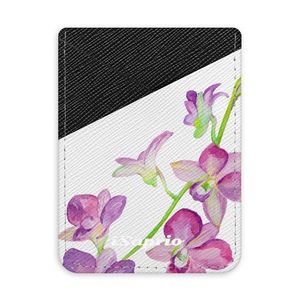 Pouzdro na kreditní karty iSaprio - Purple Orchid - tmavá nalepovací kapsa vyobraziť