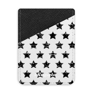 Pouzdro na kreditní karty iSaprio - Stars Pattern - black - tmavá nalepovací kapsa vyobraziť