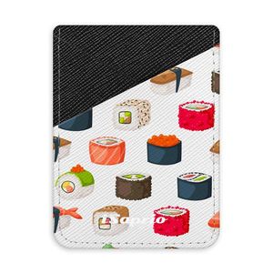 Pouzdro na kreditní karty iSaprio - Sushi Pattern - tmavá nalepovací kapsa vyobraziť