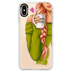 Silikónové púzdro Bumper iSaprio - My Coffe and Redhead Girl - iPhone XS Max vyobraziť